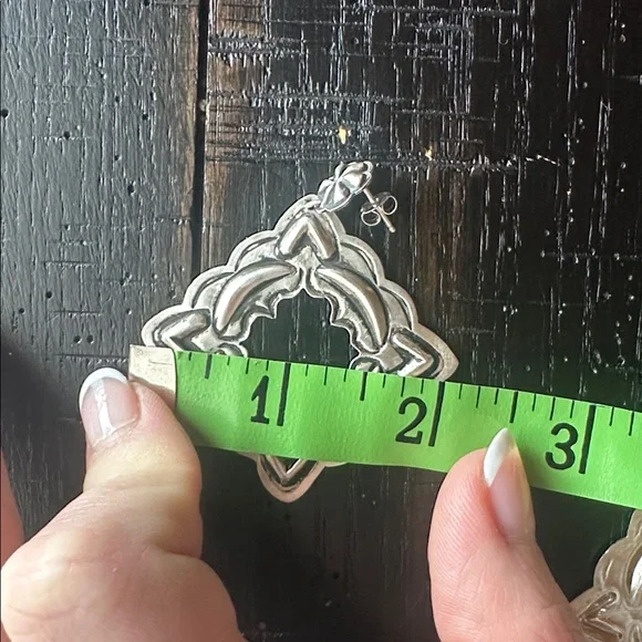 Navajo Leander Tahe Sterling Silver Earrings